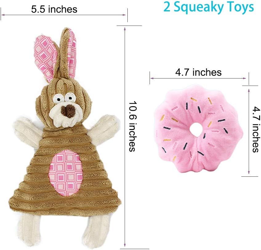 Puppy Toys for Teething, Puppy Chew Toys for Small Dogs, Crinkle Dog Toys Small Breed Boredom and stimulating, Dog Toys for Small Dogs, Pink, 5-Pack